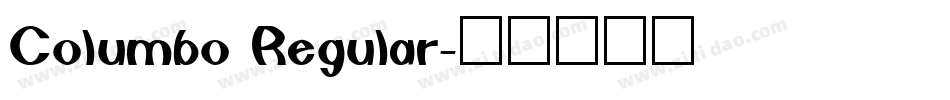 Columbo Regular字体转换